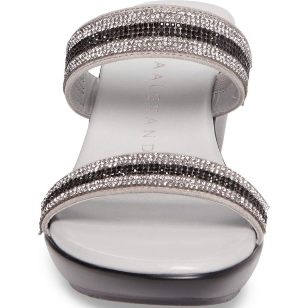 SOLD! Athena Alexander Arlo Wedge Rhinestone Grey